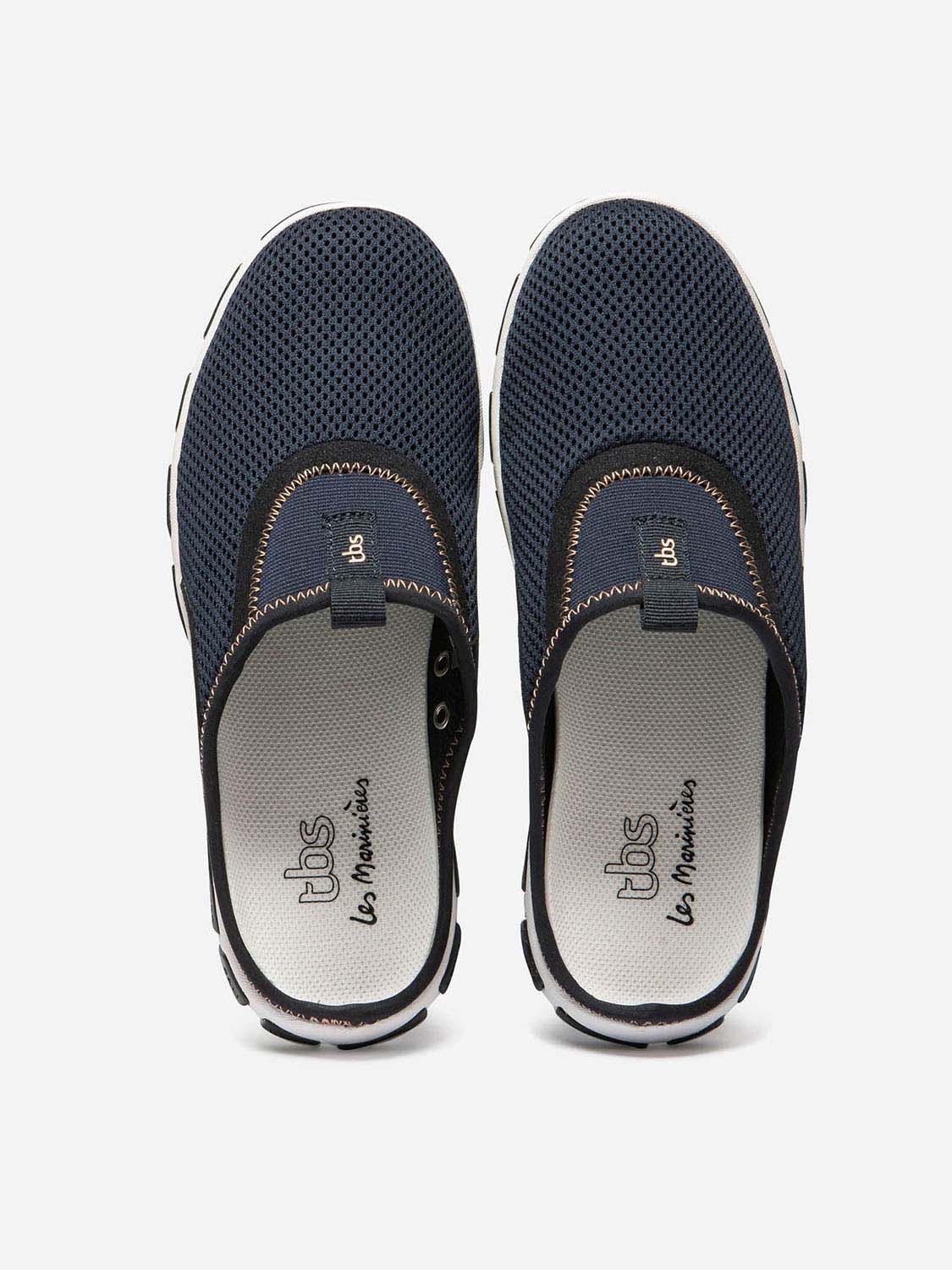 Mule Femme Dessus Mesh Marine