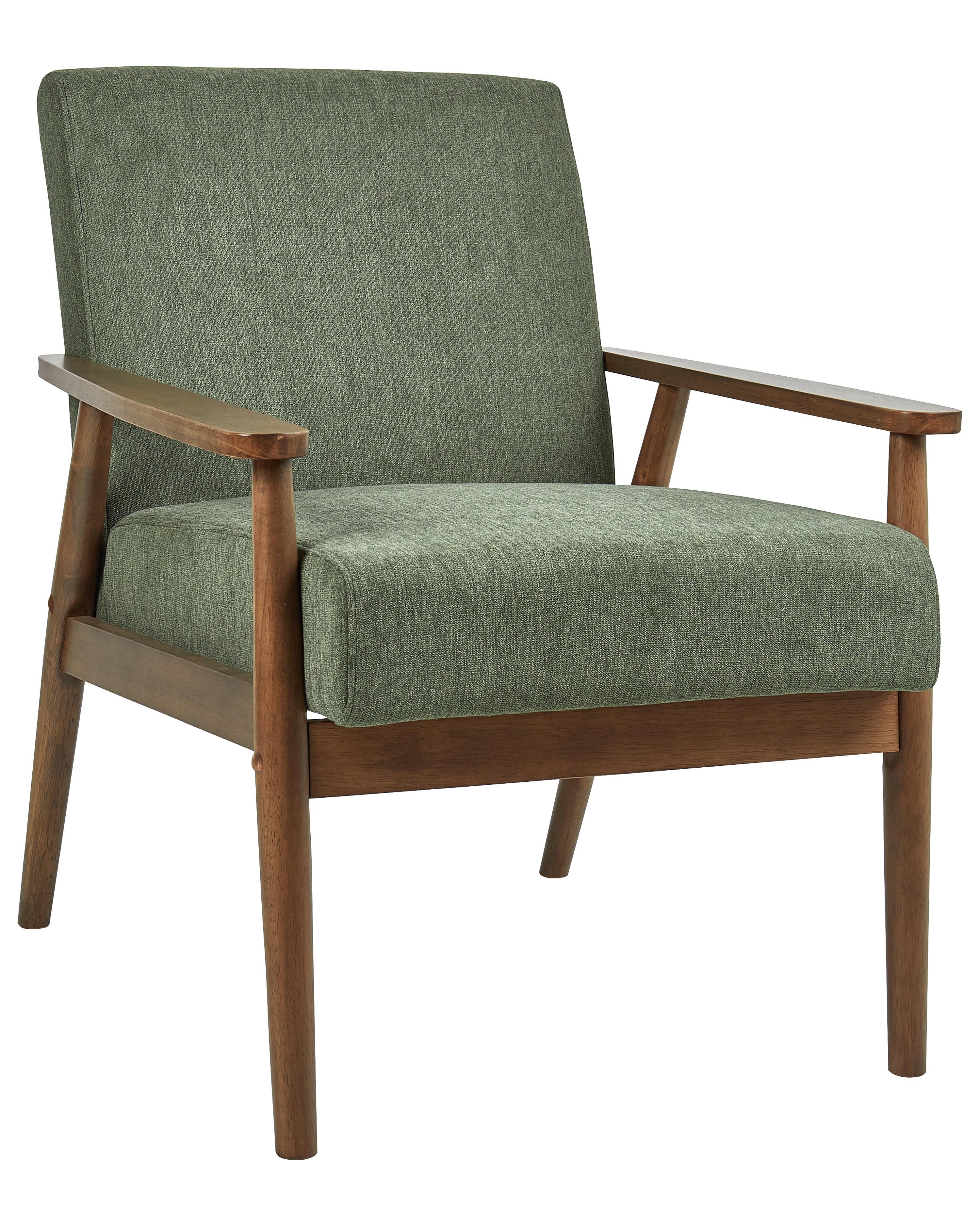 Fauteuil ESRUM Stof Donkerbruin/groen