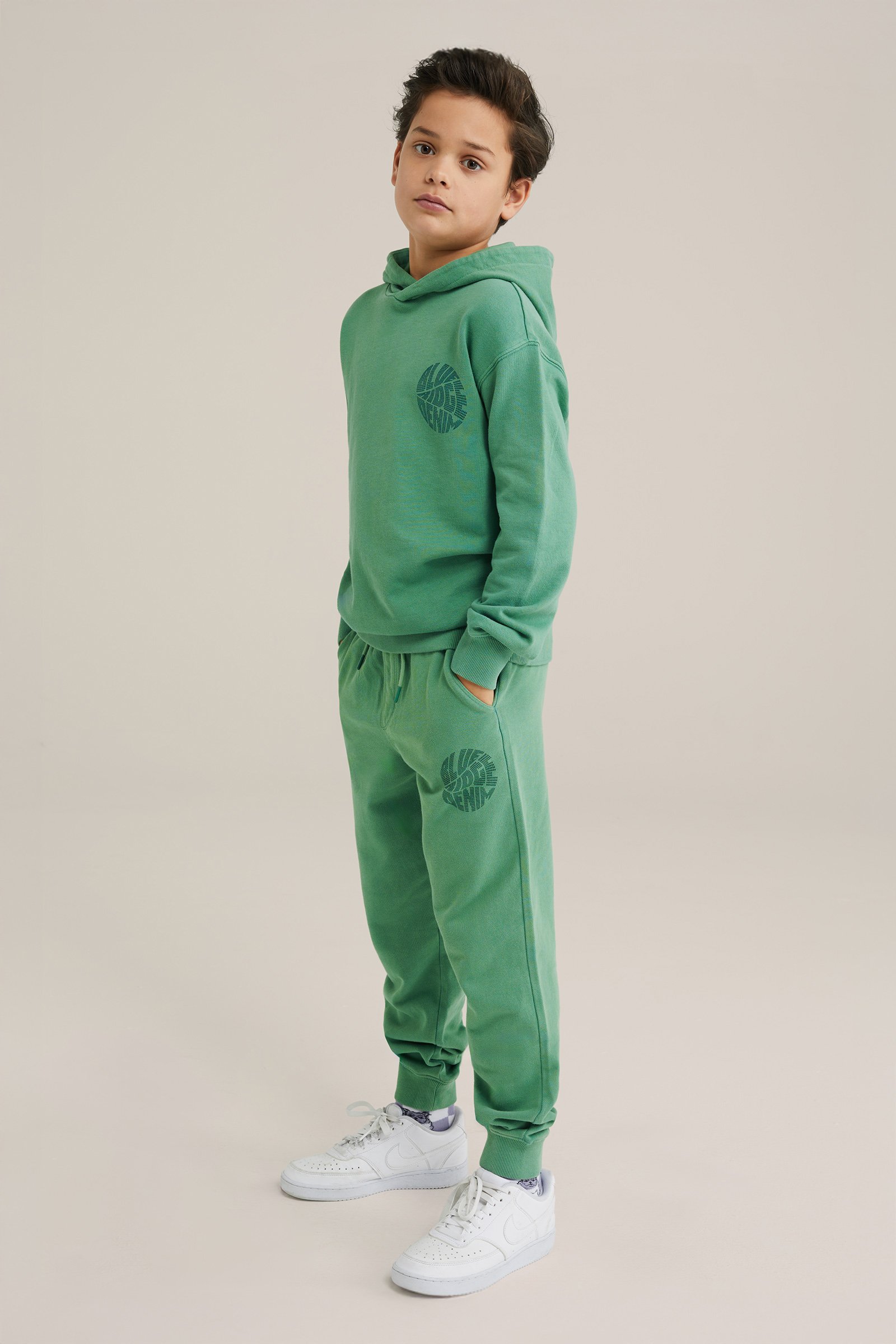 Jongens hoodie met opdruk Blue Ridge Lichtgroen