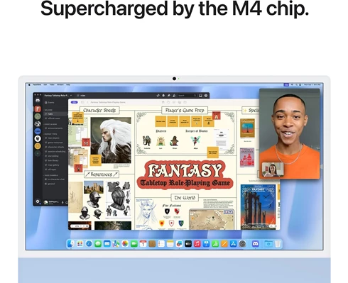 Apple 24-inch iMac - Retina 4,5K display, M4 chip 8-core CPU   8-core GPU, 16GB RAM, 256GB SSD - Blue