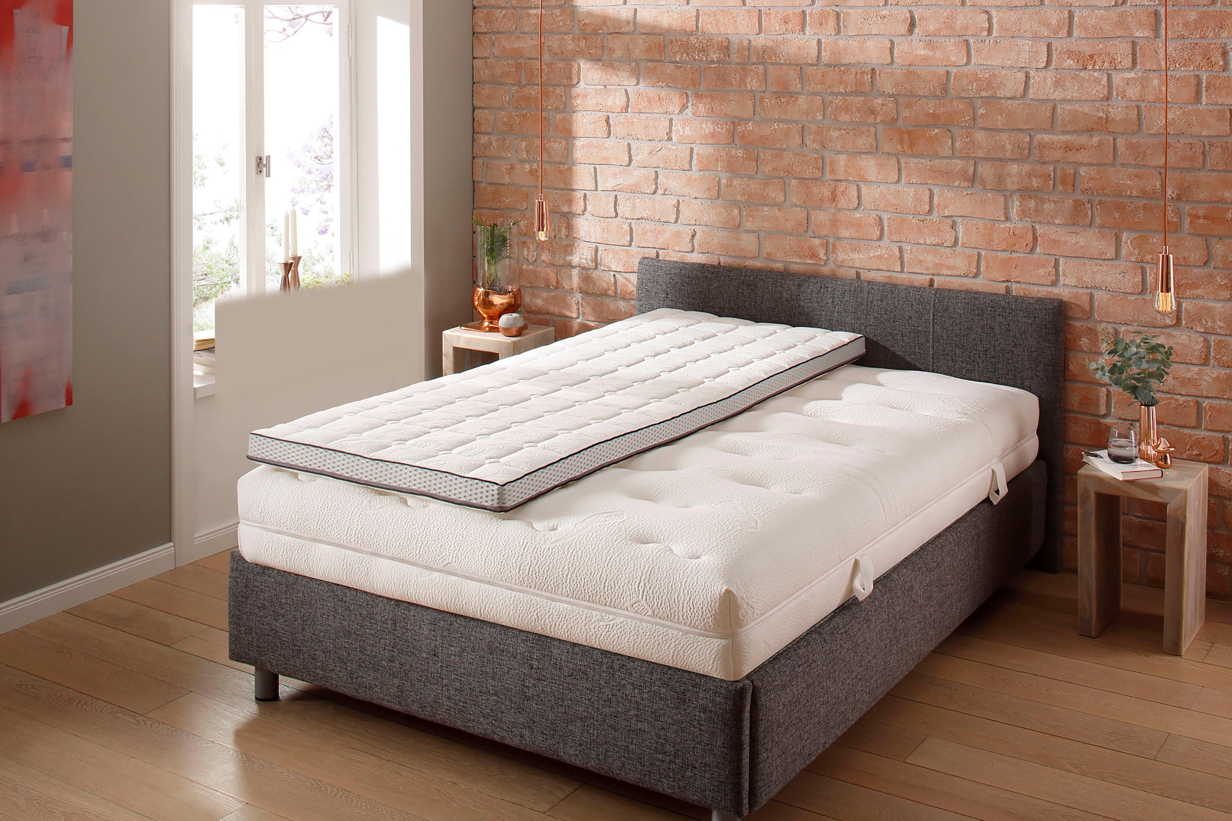 RIBECO Topper »Aaron, Topper 90x200 cm,180x200 cm« Matratze, Boxspringbett geeignet, ergonomisch, Made in EU