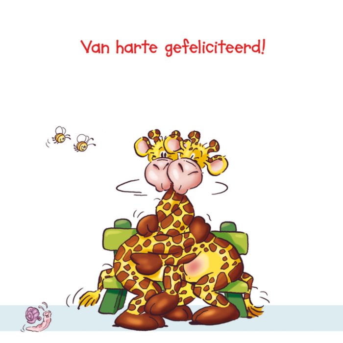 Doodles | Huwelijksfelicitatie | giraf | jaartal
