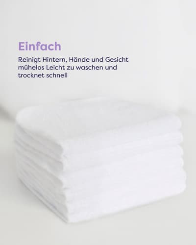 Bambino Mio wiederverwendbare Feuchttücher – Basic, 10er-Packung, Wolke