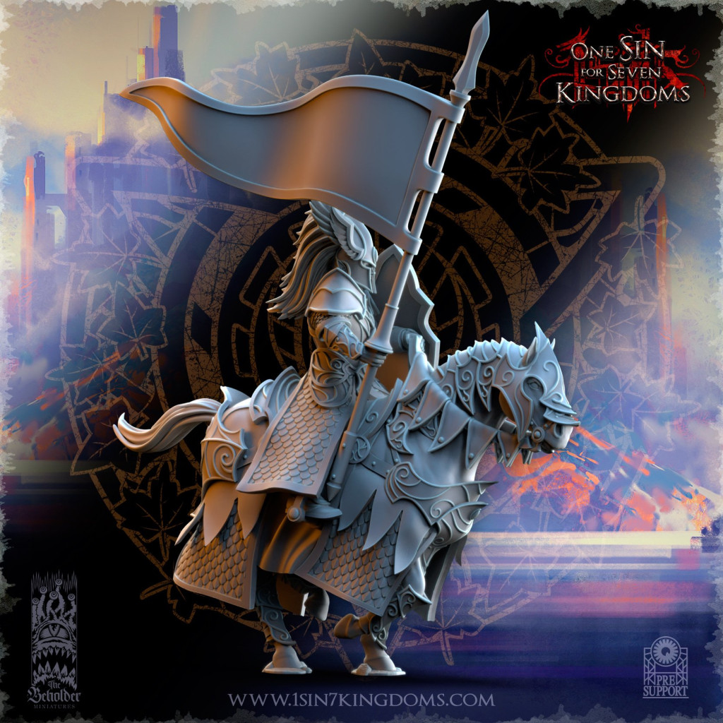 The Beholder Miniatures - Elfes - 6 Chevaliers d'Ashur