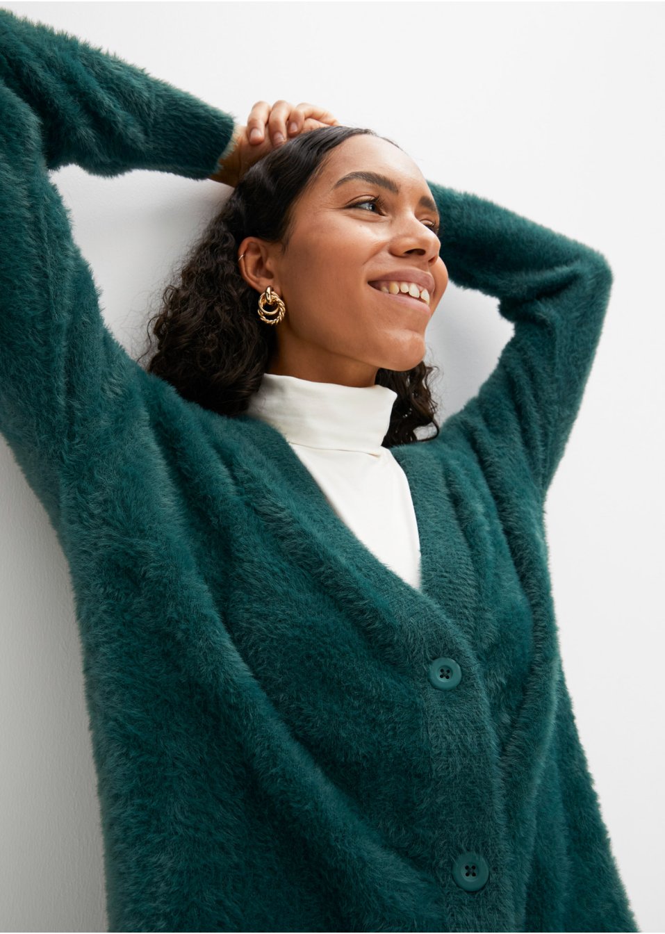 Gilet en maille duveteuse