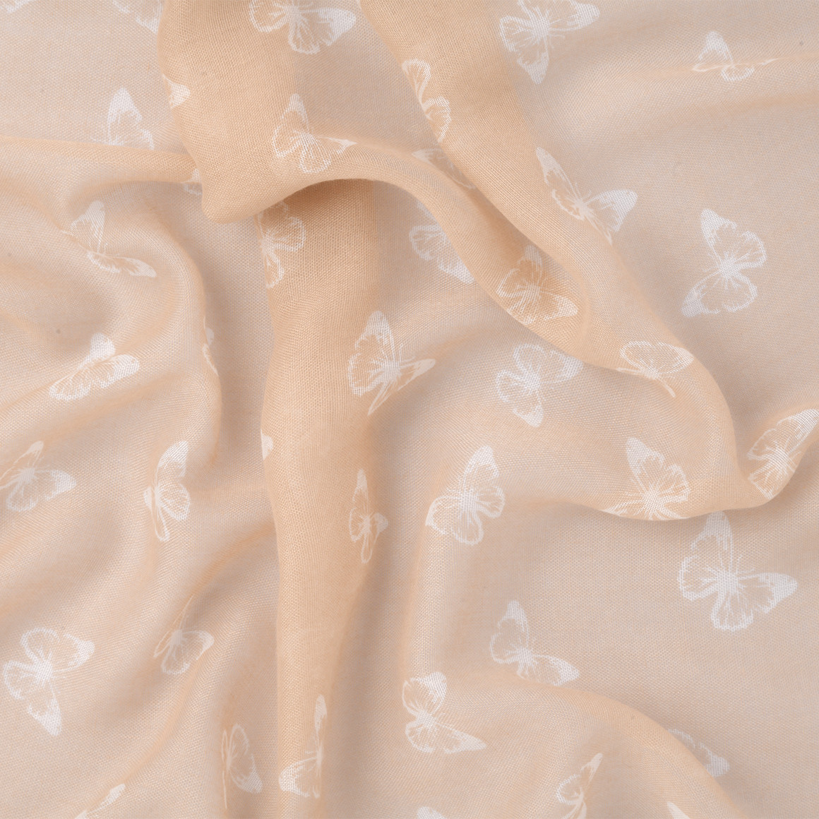 Gina Benotti Damen Tuch mit Schmetterling-Allover beige