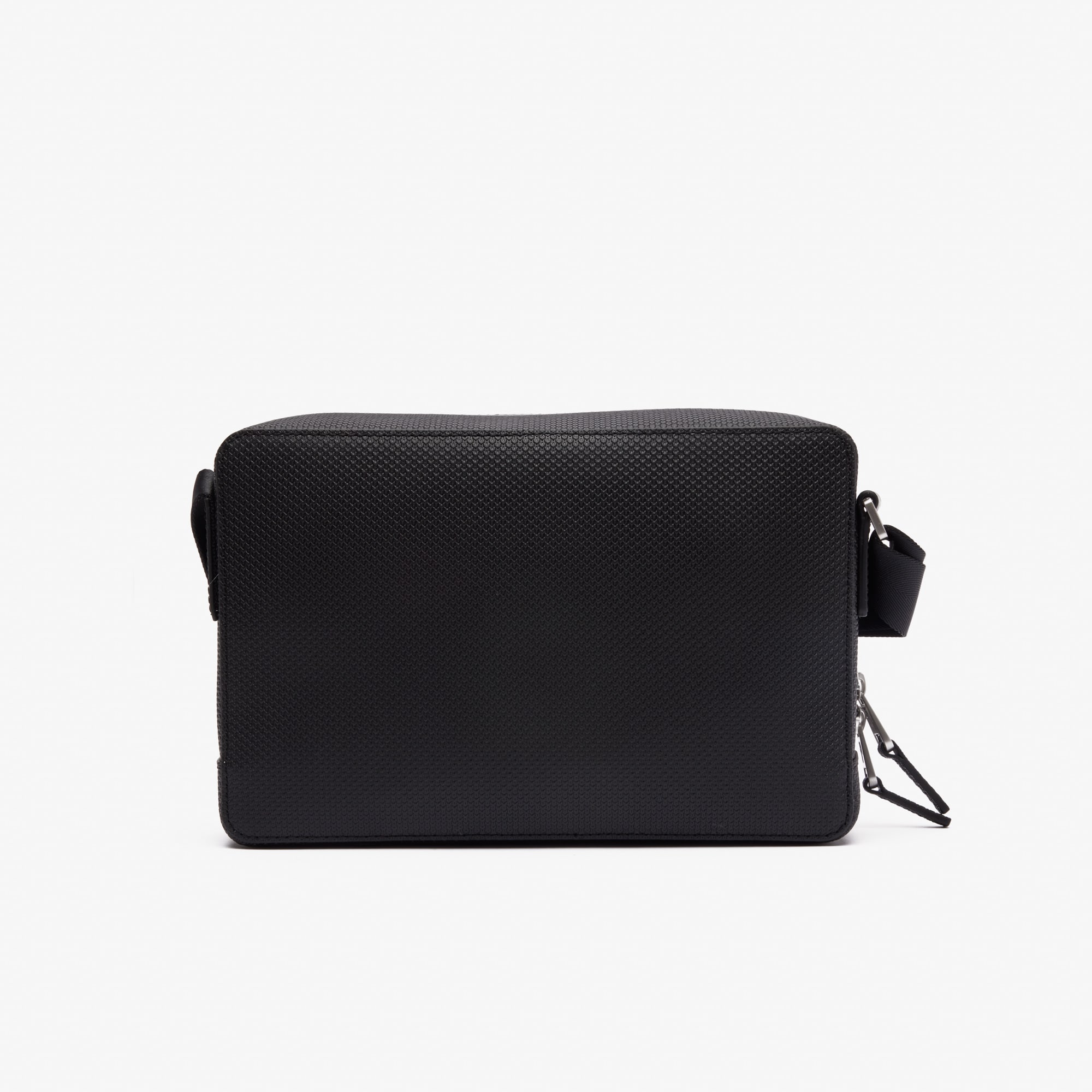 Sacoche zippée unisexe Chantaco en cuir piqué mat Sacoches & Pochettes - Noir - Lacoste - Unisex