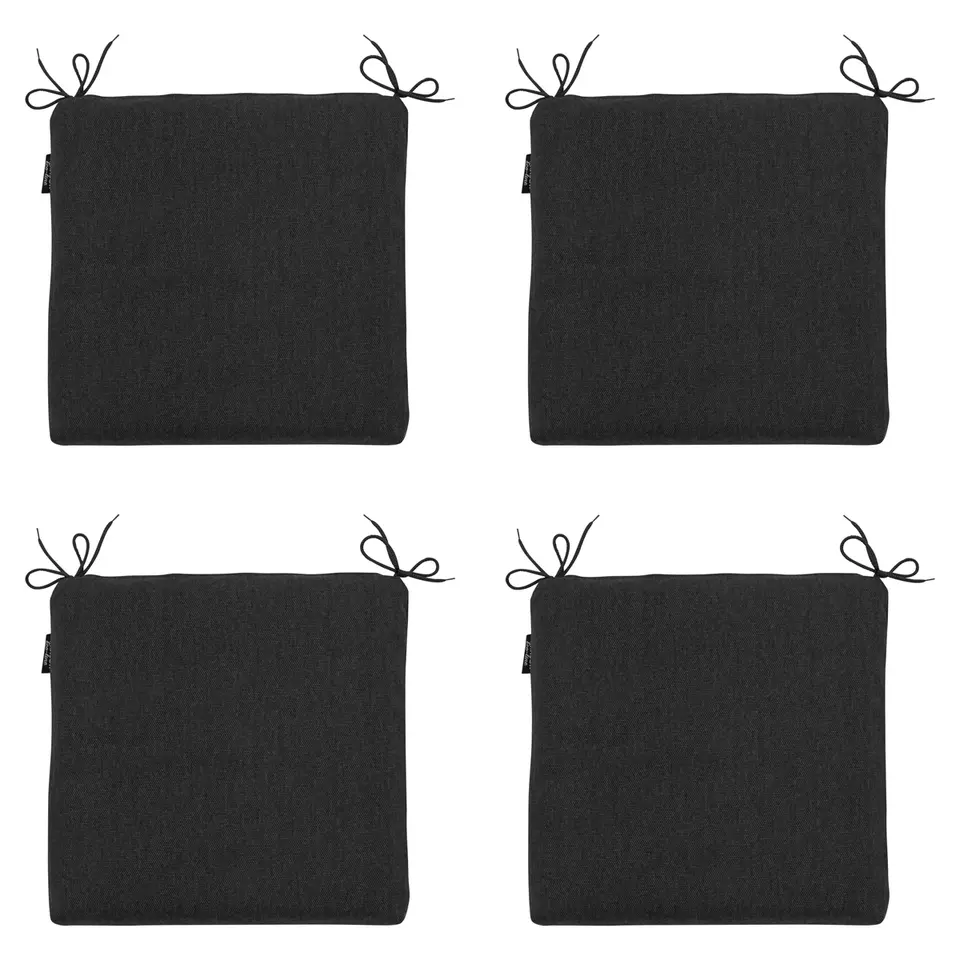 Madison - Zitkussen Black canvas eco  - Ca. 40x40 cm - Set van 4