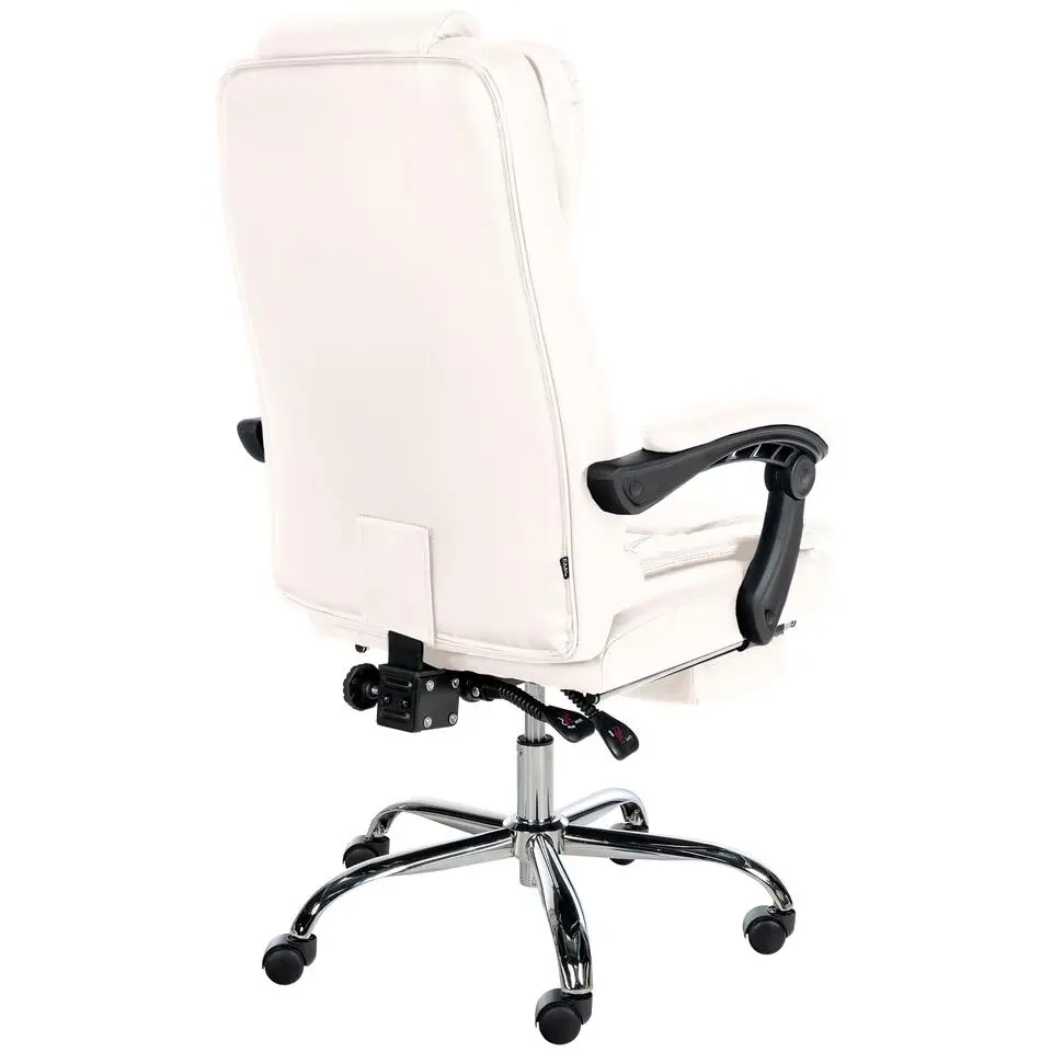 CLP Bureaustoel Oxygen chroom Frame - Kunstleer - wit