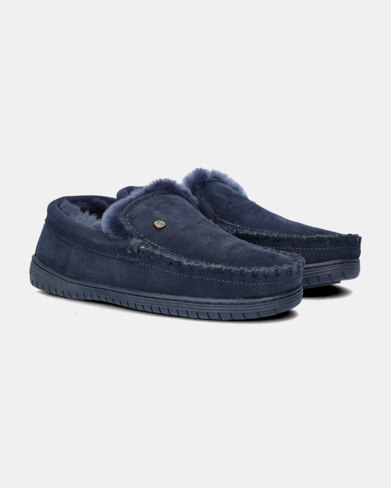 Warmbat Australia Grizzly Pantoffels  - blauw