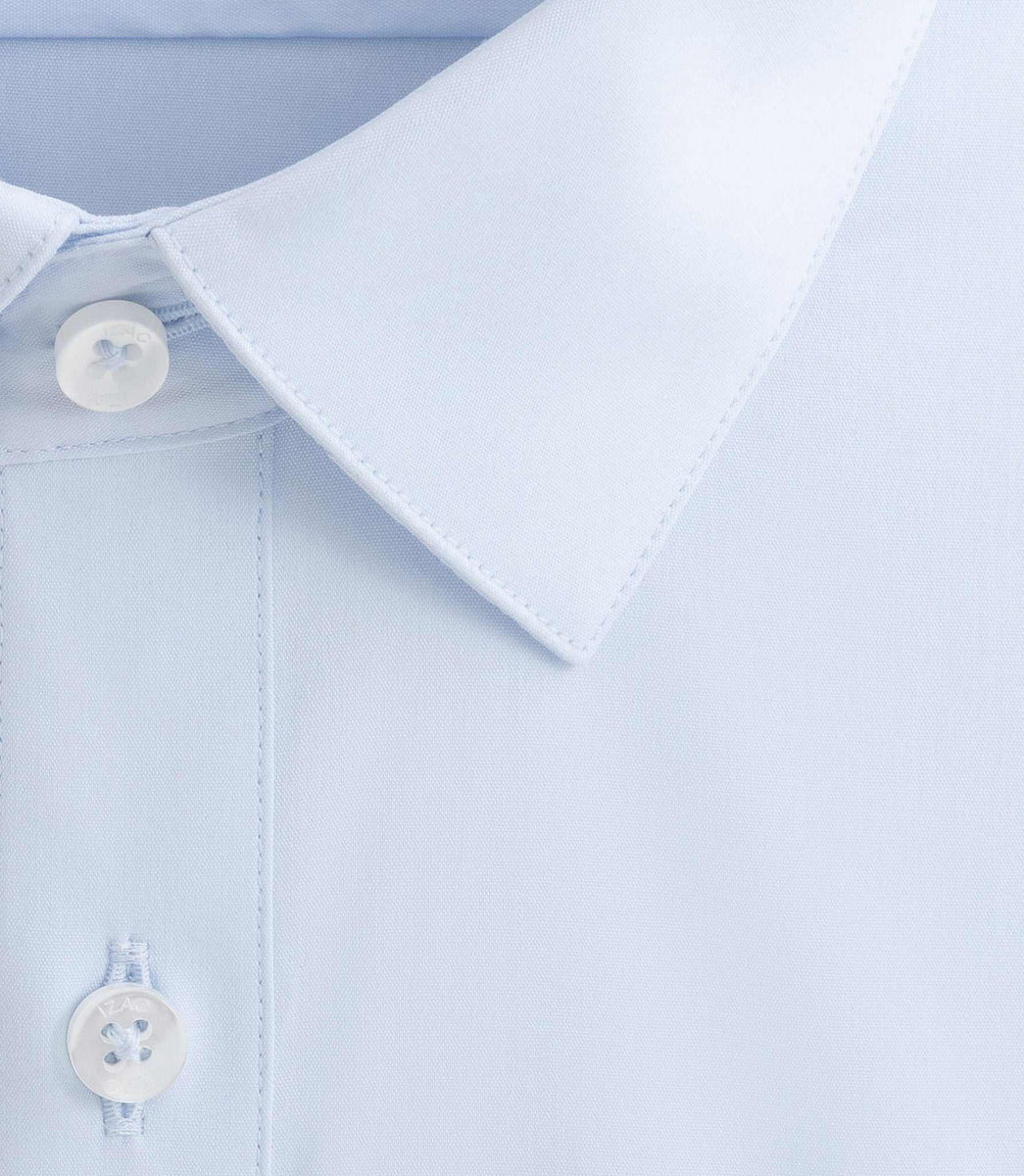 Chemise en popeline stretch ciel 