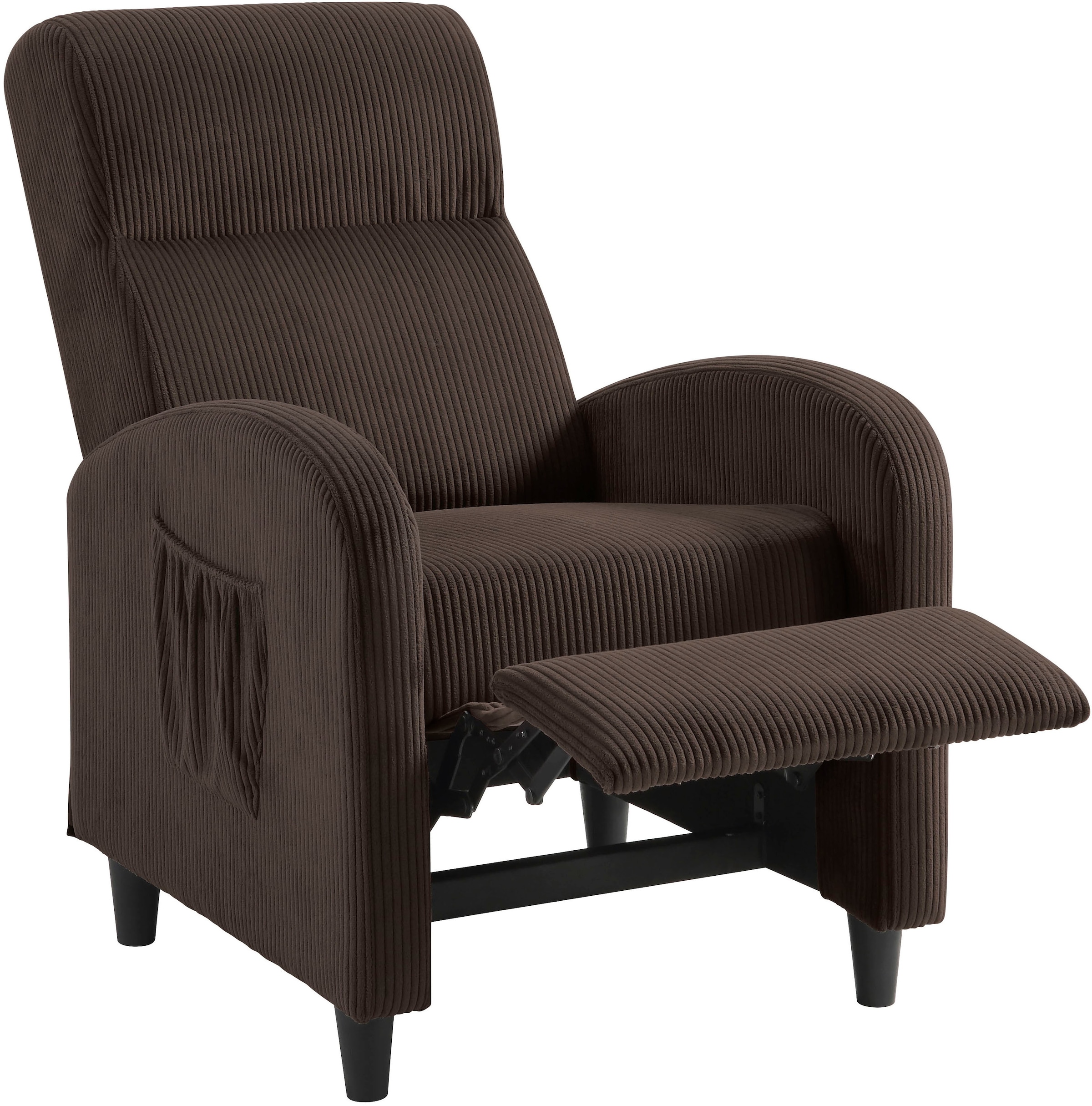 ATLANTIC home collection Relaxsessel »Tom« mit Relaxfunktion, inklusive seitlicher Tasche, TV-Sessel mit Funktion