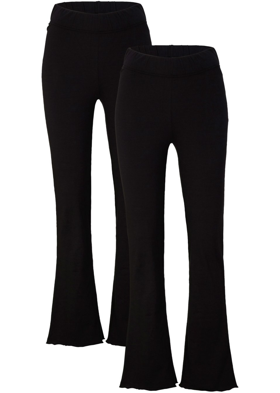 Lot de 2 leggings évasés avec tour de taille confortable