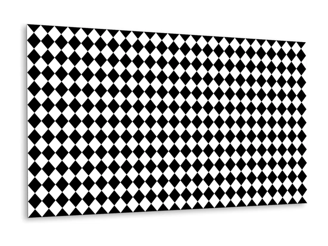 Panneaux muraux en vinyle, Planches en vinyle adhésives - 100x50 cm - Modèle en damier diagonal