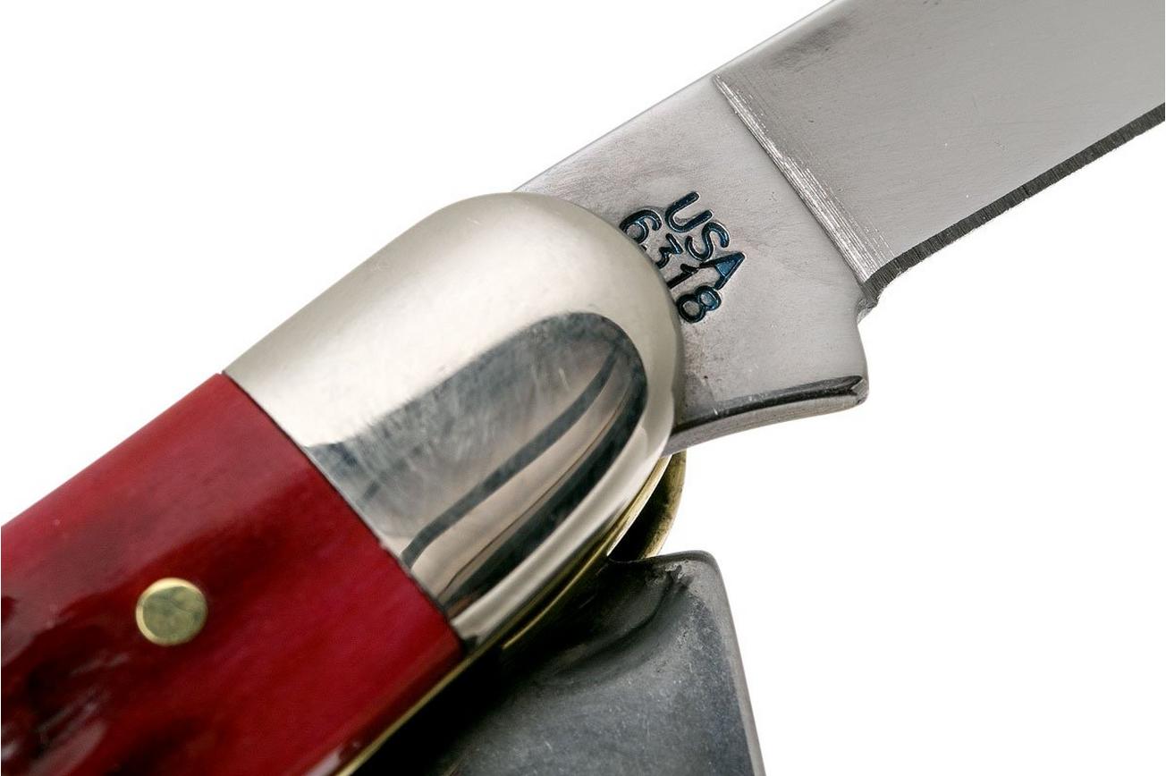 Case Medium Stockman Pocket Worn Old Red Bone, 00786, 6318 SS zakmes