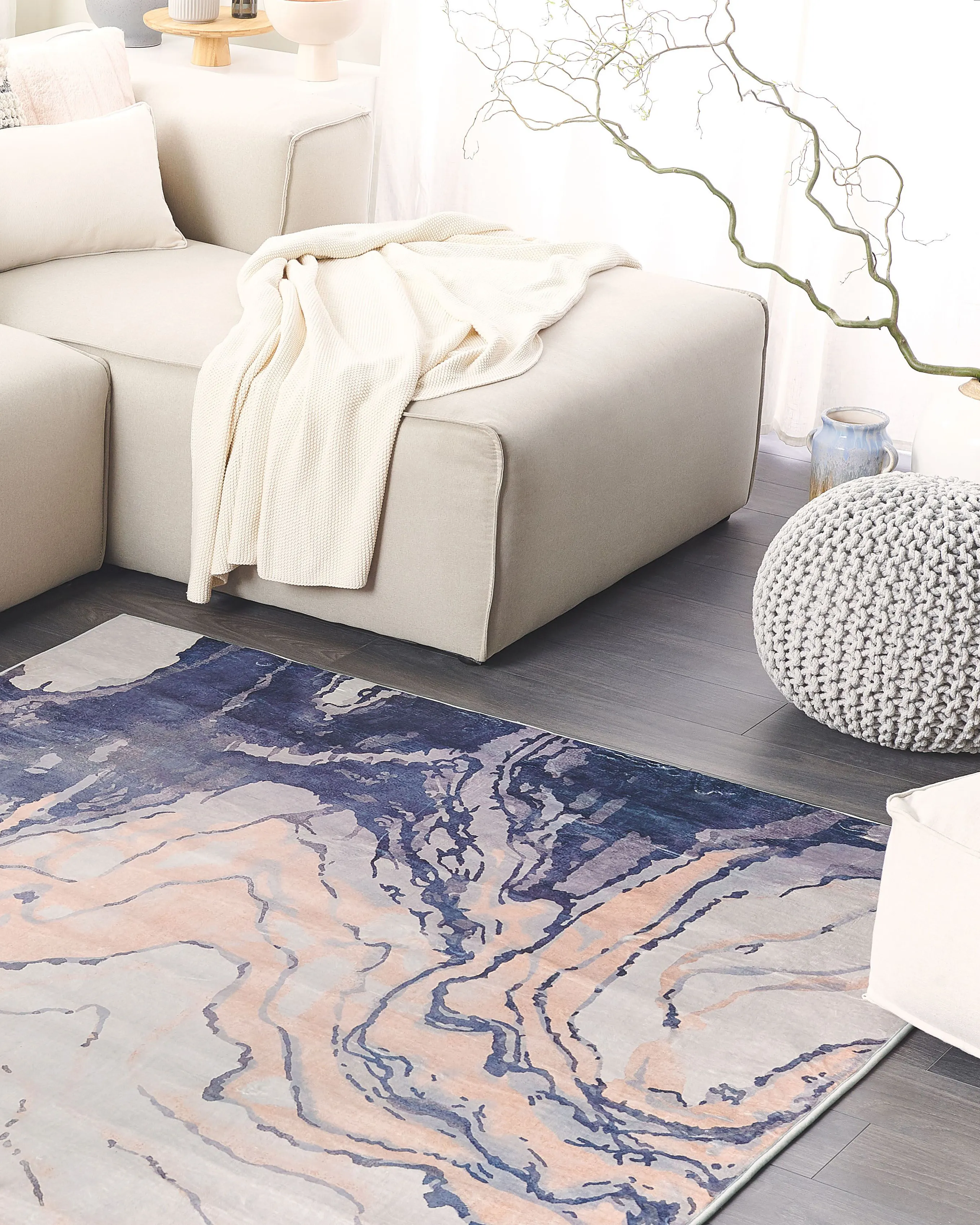 Vloerkleed GEBZE Blauw 160 x 230 cm