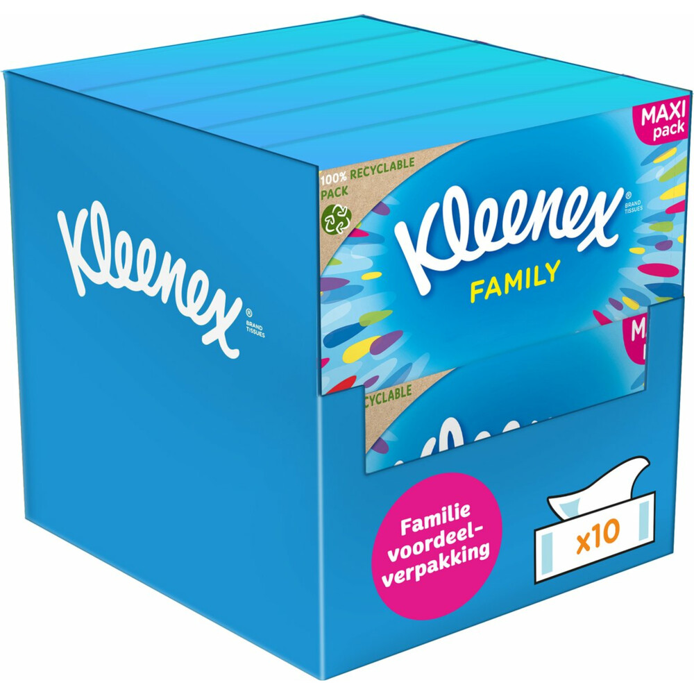 10x Kleenex Tissues Family128 stuks