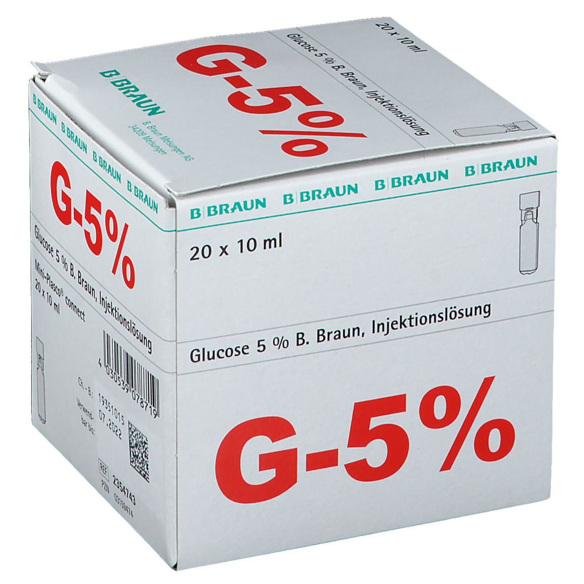 Glucose 5 % B. Braun Mini-Plasco® connect