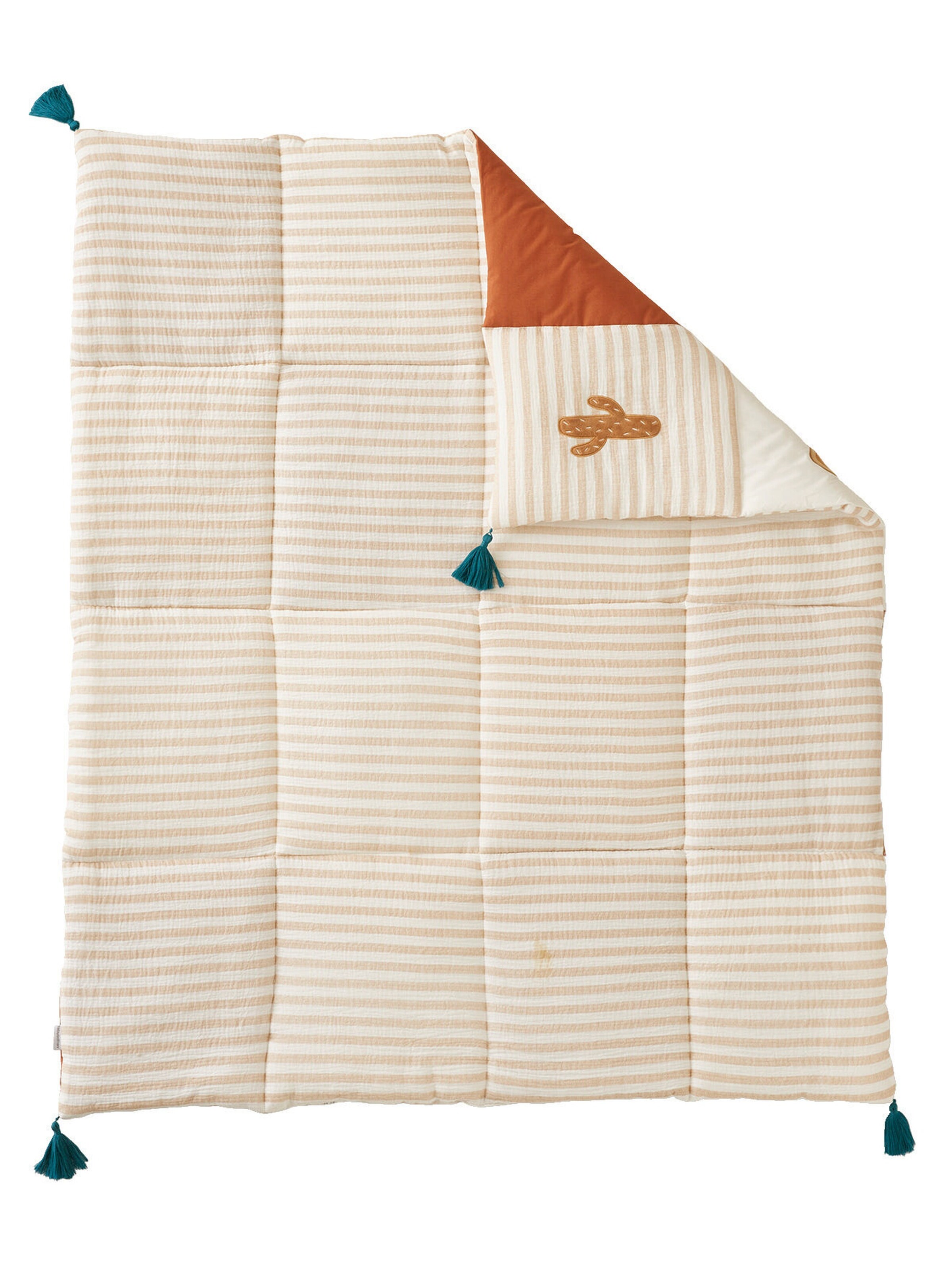 Vertbaudet Baby Spieldecke/ Laufstalleinlage WILD SAHARA wollweiß/beige
