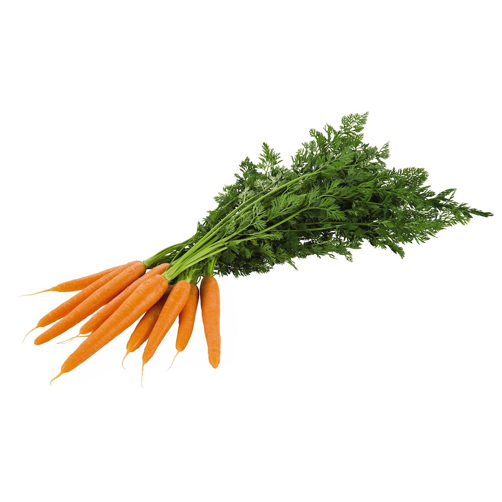 Karotten mit Grün