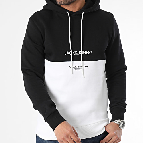 Sweat Capuche Ryder Blanc Noir
