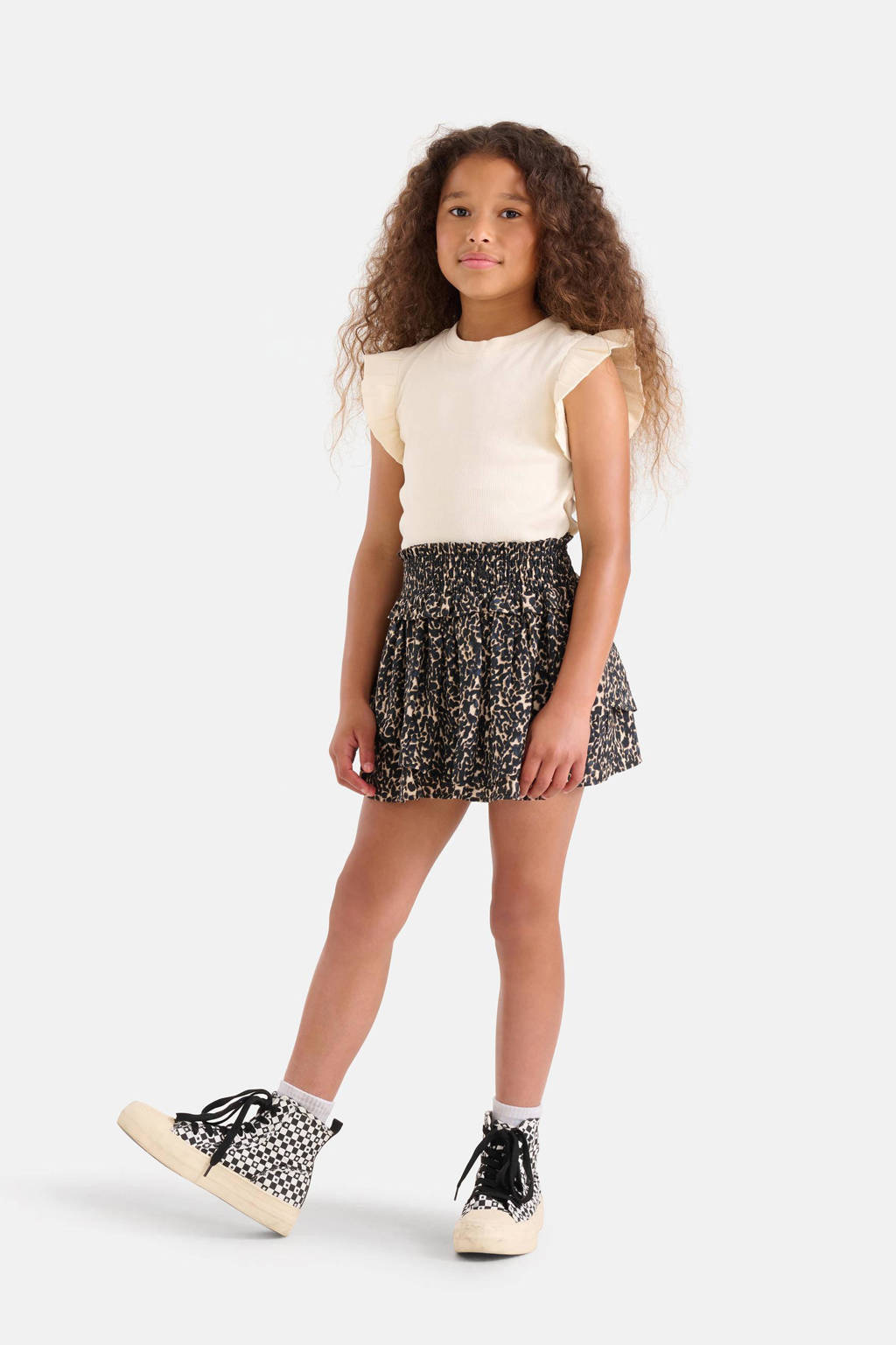 Shoeby T-shirt met ruches ecru