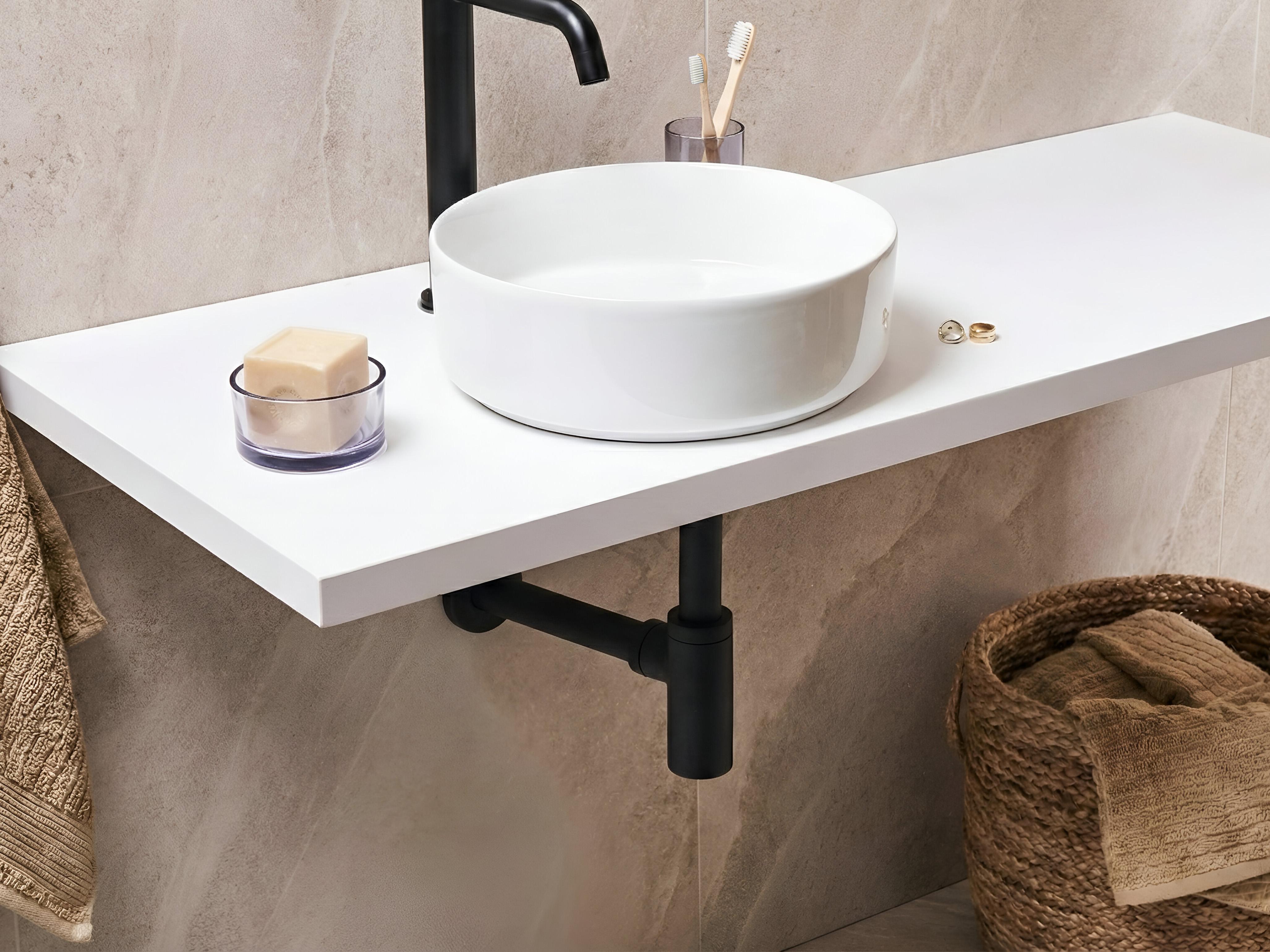 Wastafel sifon met klikafvoer MAFREDI Messing Zwart