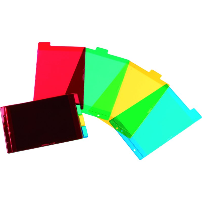 Intercalaire A5 PVC multicolore Oxford 4 onglets neutres - 1 jeu