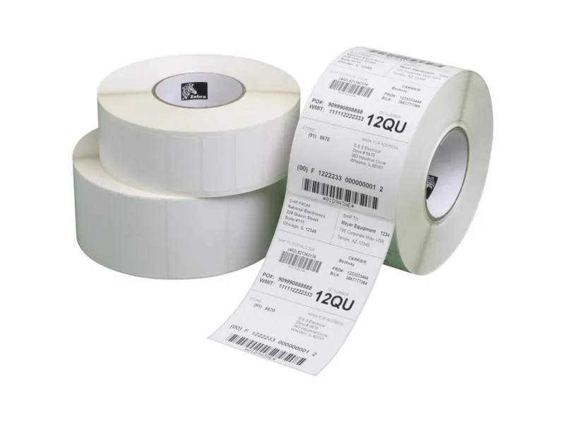 Zebra Z-Select 2000D - Skinnende hvid - 101.6 x 152.4 mm 4568 etikette(r) (4 rulle(r) x 1142) termokopieringspapir - for Eclipse; QualaBar 440, 450, 485; ThermaBar 260, 285; S Series 105; TLP 2746; Xi Series 140