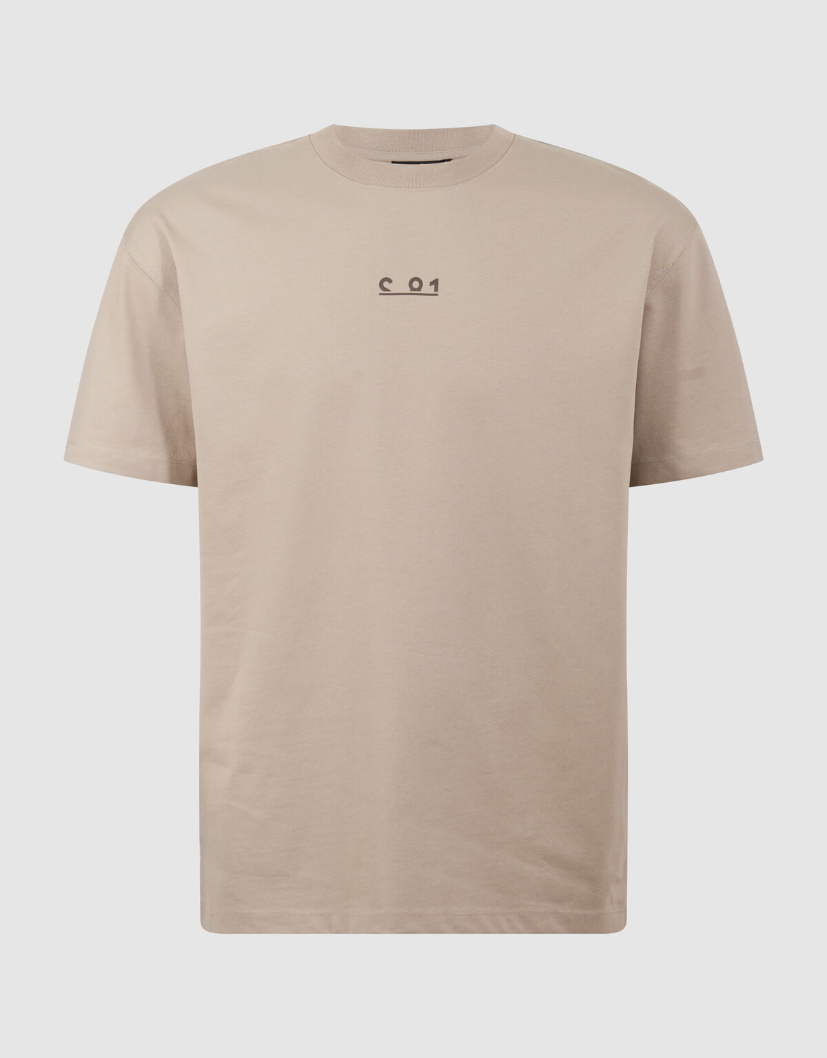 Grafische Tekst T-shirt Lichtbruin