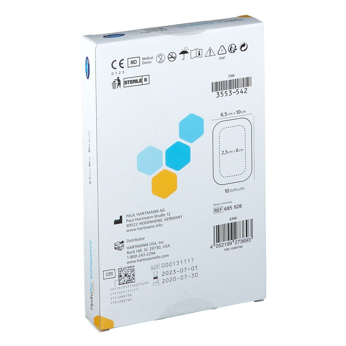 HydroTac® transparent comfort 6,5 x 10 cm