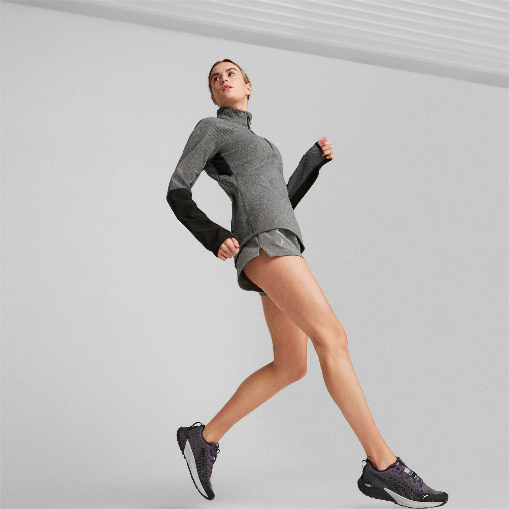 Puma Seasons Lightweight 3in Woven Shorts Femmes - Gris