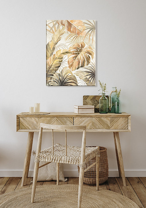 Toile exotique jaune L.80 x l.60 cm Emde