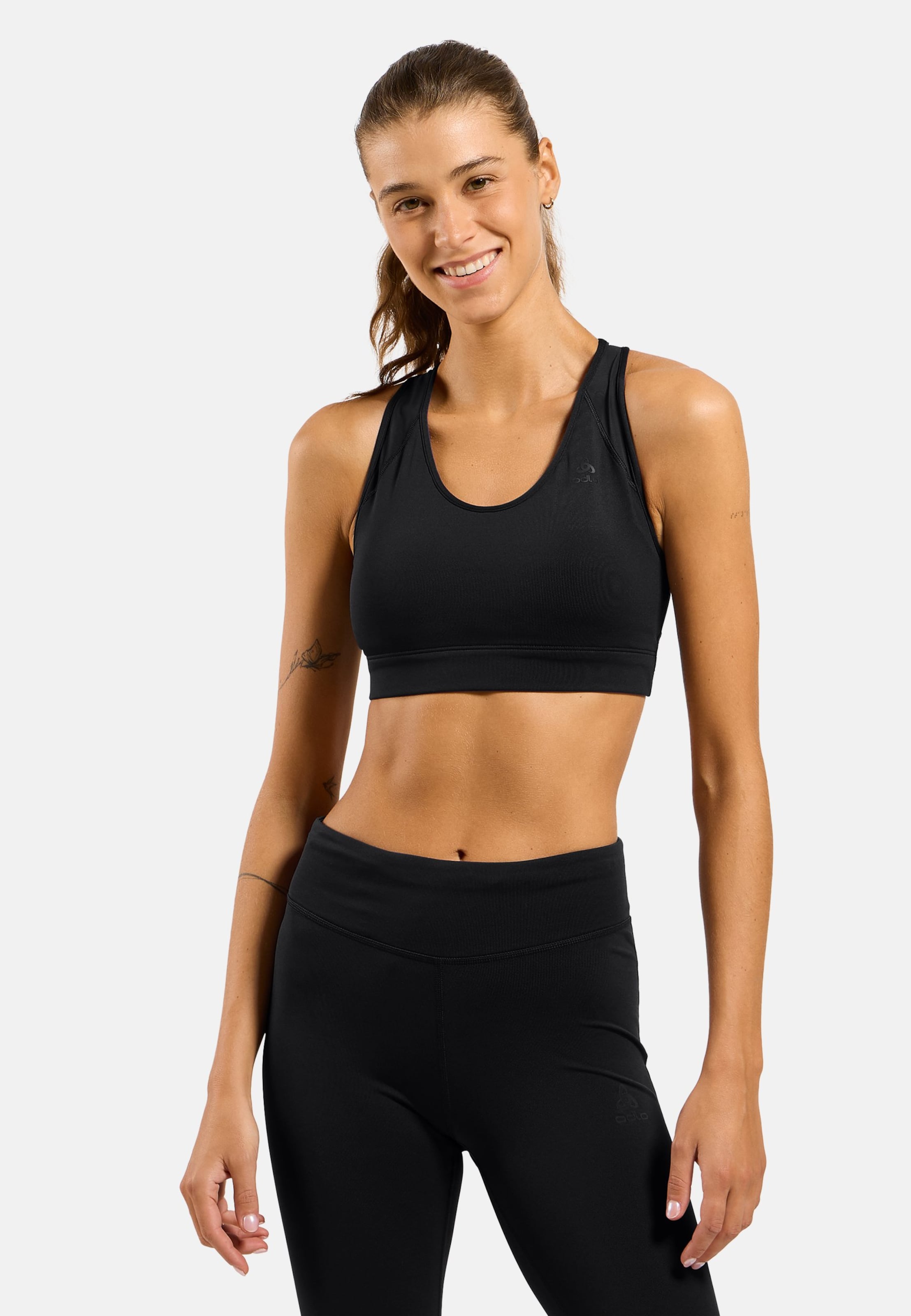 Sport-BH mit mittlerem Halt in black