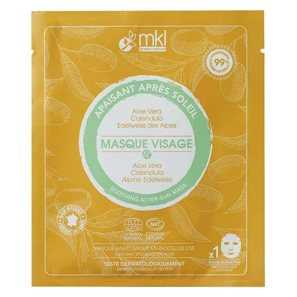 Máscara facial pós-sol calmante MKL Green Nature