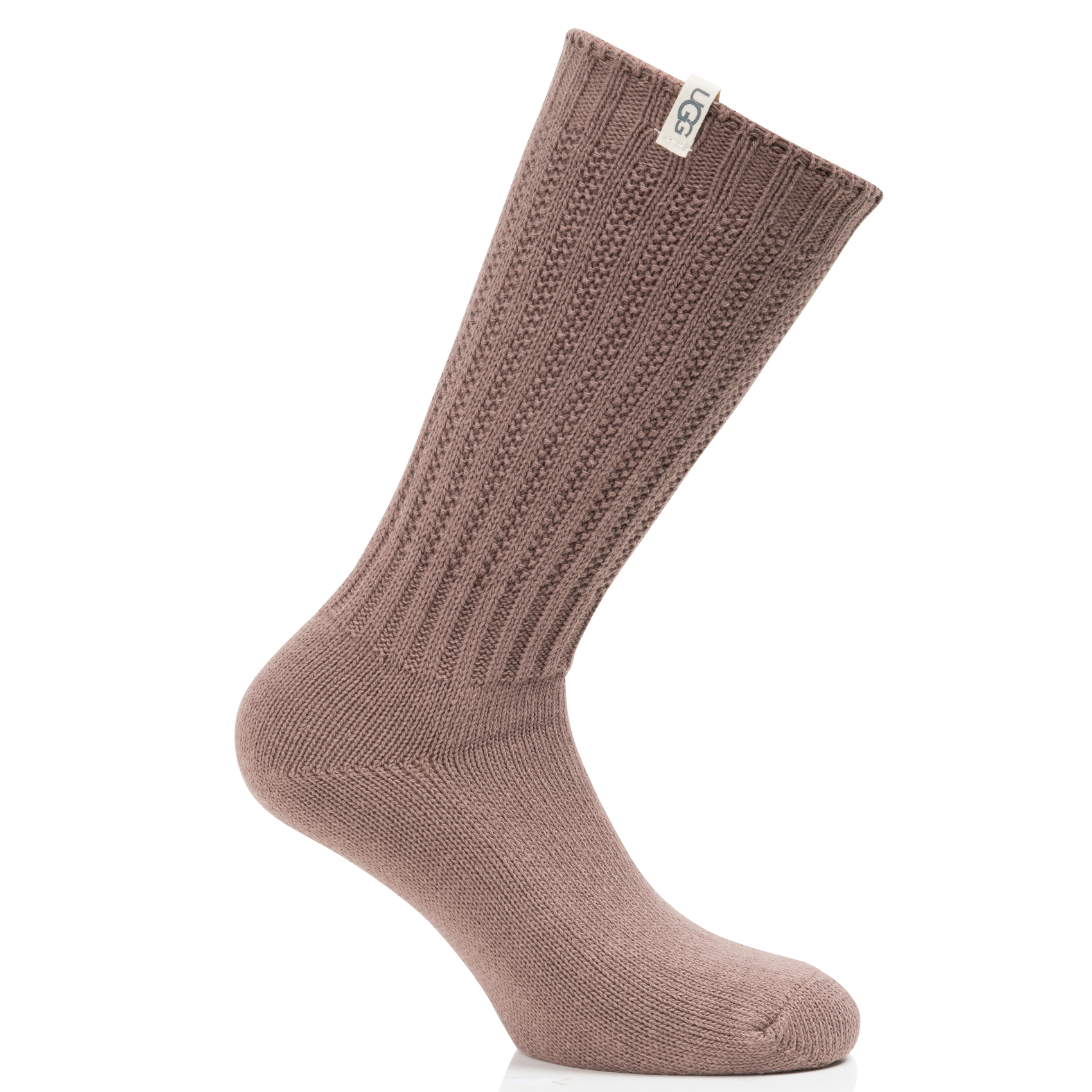 TYLA SLOUCHY CREW - Chaussettes en maille côtelée | Marron