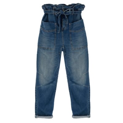Jean femme Denim Paperbag PLEASE