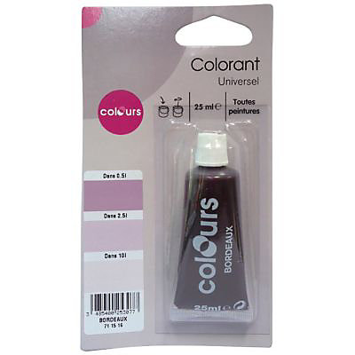 Colorant universel toutes peintures Colours bordeaux 25ml