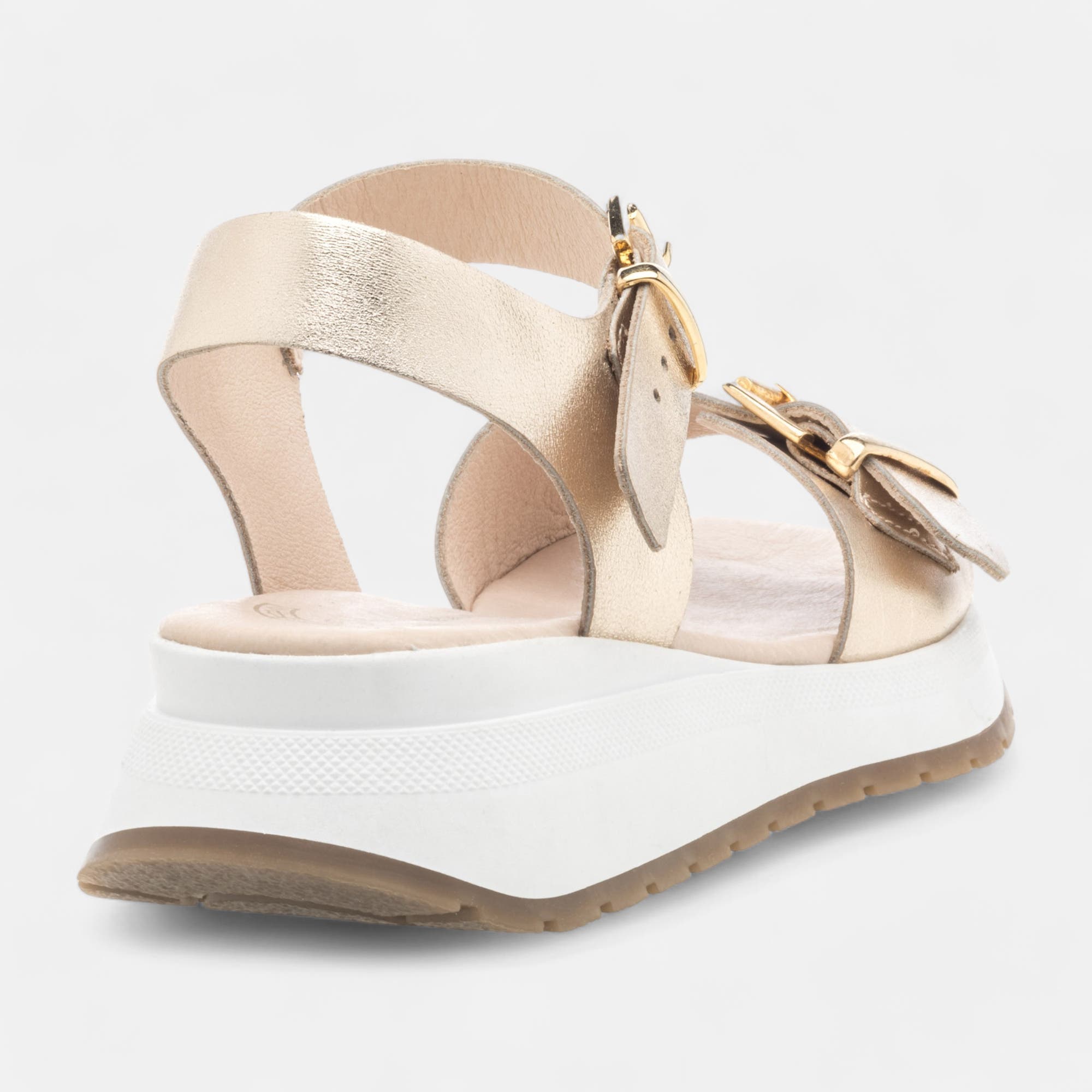 Sandales Femme en cuir or