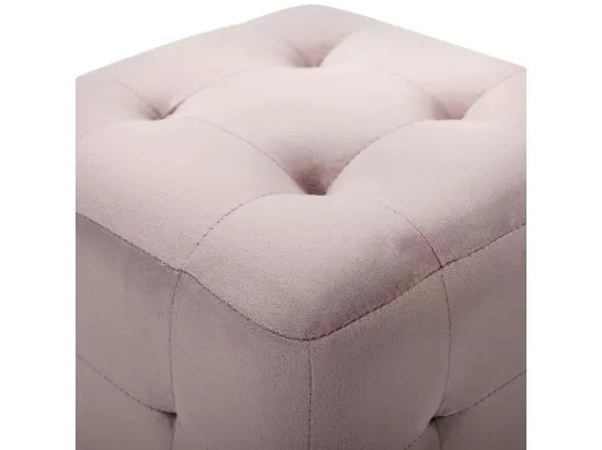 2 pcs Poufs Rose 30 x 30 x 30 cm Tissu velours