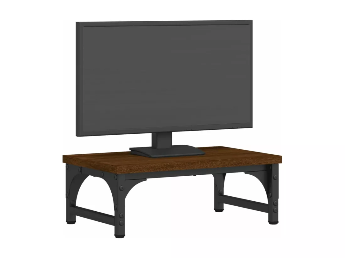 Support de moniteur chêne marron 37x23x14 cm bois d'ingénierie