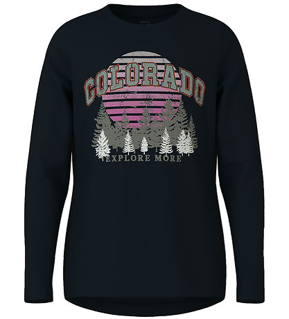 Name It Bluse - NkfVix - 2-pak - Blåck/Jet Stream/Love