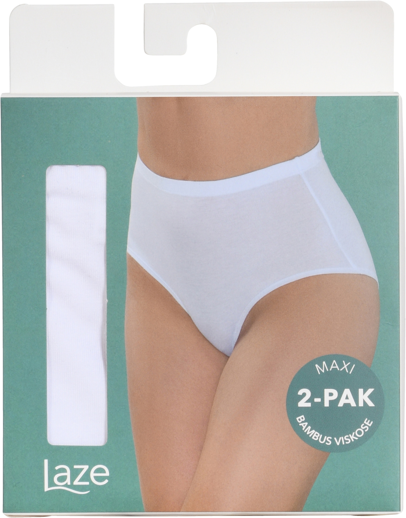 Laze Maxi Bambus Trusse 2-pak Hvid 38