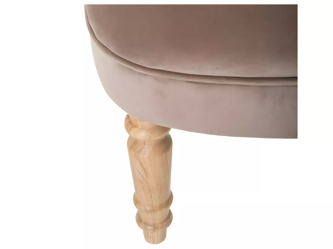 Fauteuil sixtine en velours - Taupe - L 68 x H 70 cm