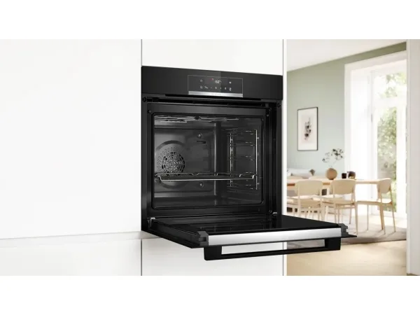 Bosch Serie | 4 HBA571BB3 - Ovn - til indbygning - niche - bredde: 56 cm - dybde: 55 cm - højde: 58.5 cm - med selv-rengøring - Klasse A  - sort