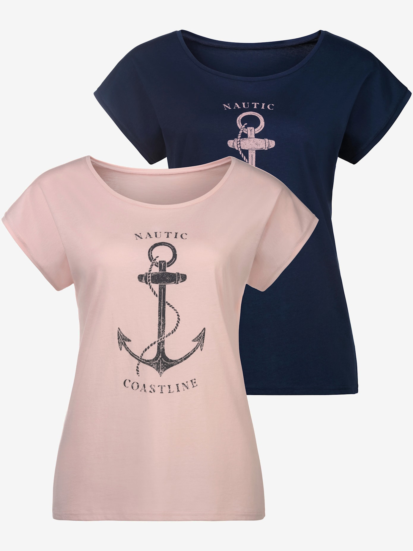 T-shirt manches à bords francs avec ourlet à revers