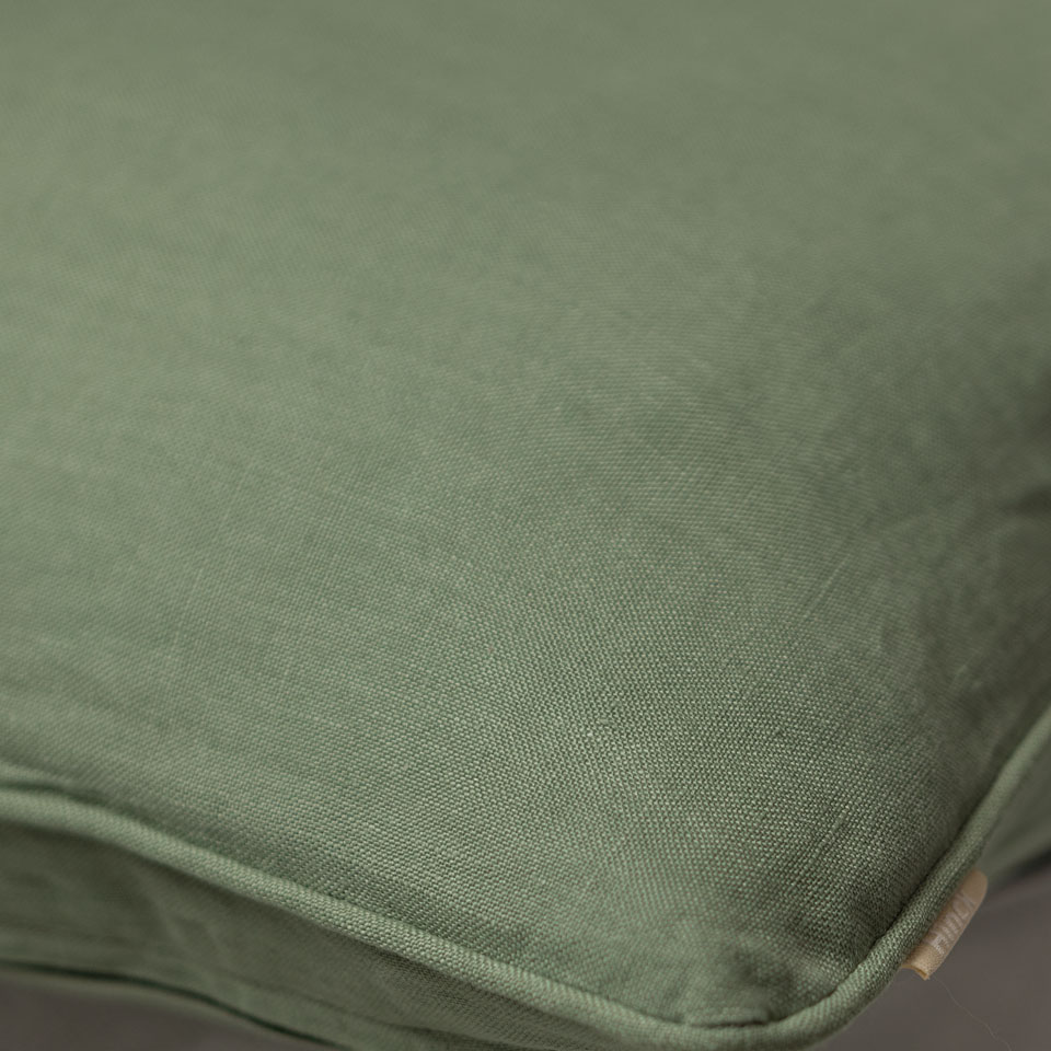 Kussen linnen Washed oldgreen