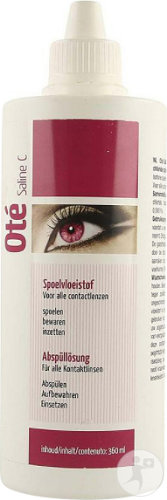 Oté Saline C Fluide De Rinçage Lentilles De Contact 360ml