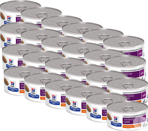 Hill's Pet Nutrition Prescription Diet Thyroid Care Y/D Feline Au Poulet 24x156g
