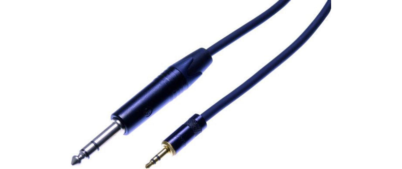 Audio-Kabel NMKPMP3-BL 6.3 mm Klinke - 3.5 mm Klinke 3 mAnschlusskabel